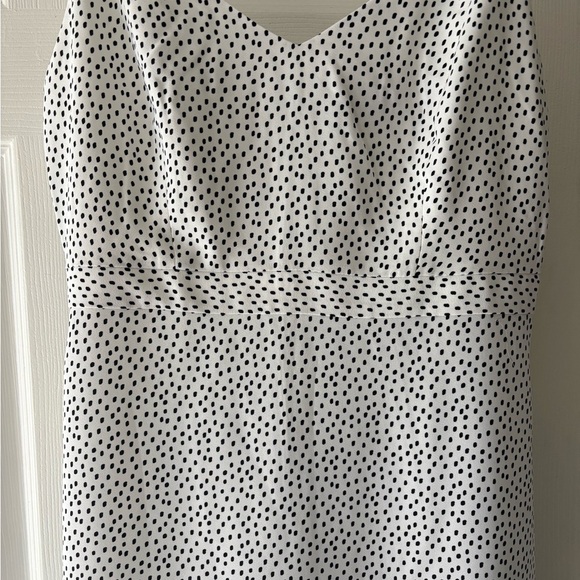 Banana Republic White & Black Polka Dot Midi Dress – Size 6 - Picture 5 of 7